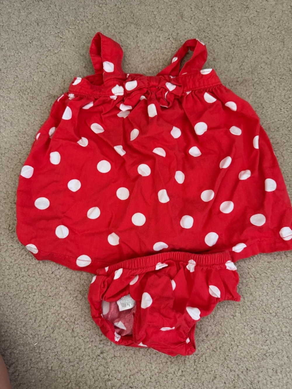 Carter's Red and White Polka Dot Baby Matching Set